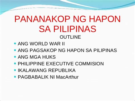 Pananakop Ng Mga Hapones Sa Pilipinas Pptx Powerpoint Vrogue
