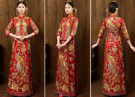 Красное традиционное китайское платье невесты феникс вышивка Cheongsam Свадебные Qipao с длинным