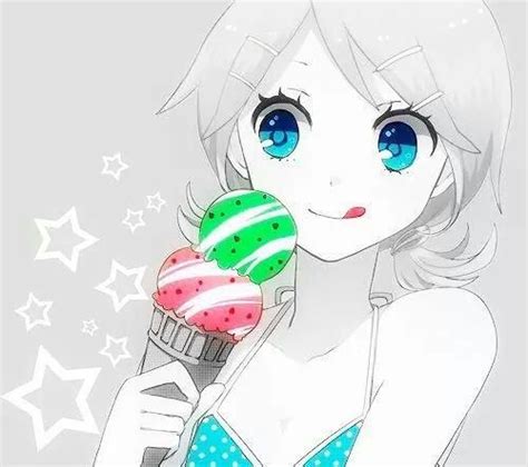 Anime Girl Eating Ice Cream Anime Girl Pinterest