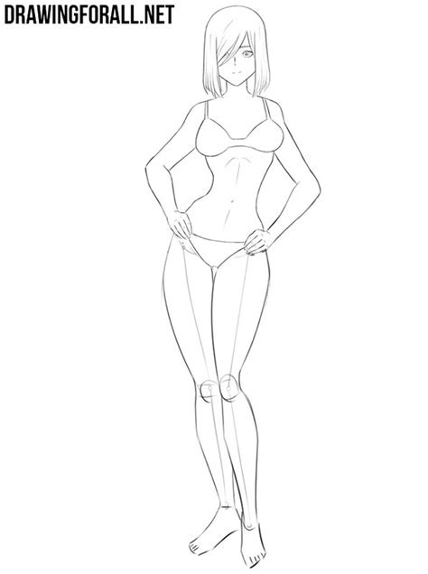 Female Body Sketch Anime Sketch Attractive Graceful Female Body