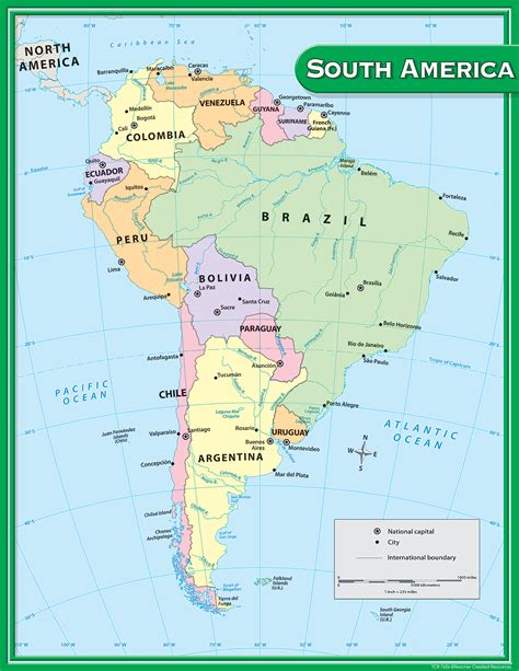 South America Map Countries Printable