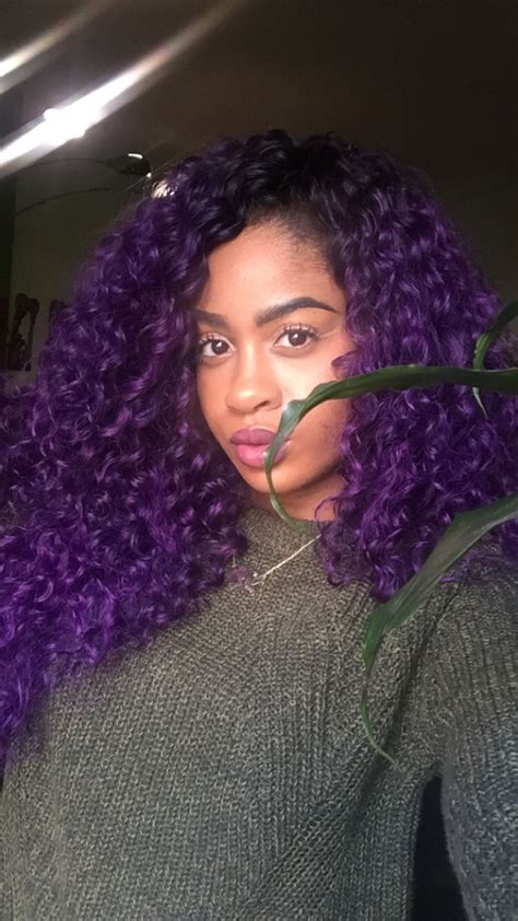 Pin By Ro O On Hair Colour Purple Natural Hair Curly Hair Styles