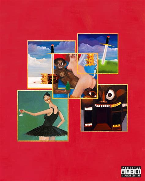 Kanye West My Beautiful Dark Twisted Fantasy Covers Combined In