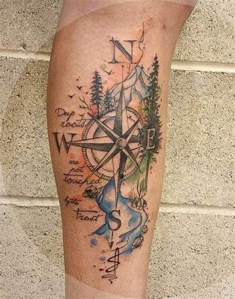 100 Awesome Compass Tattoo Designs Art And Design Compass Tattoo