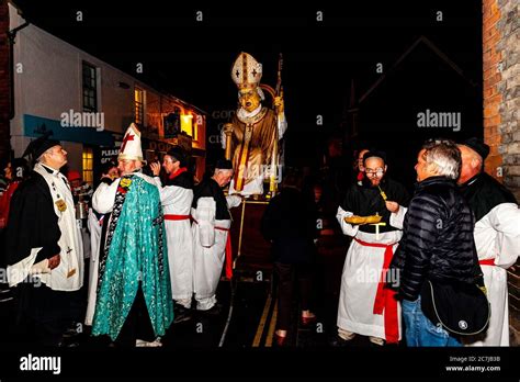 An Effigy Of The Pope Is Paraded Around The Town During Bonfire Night