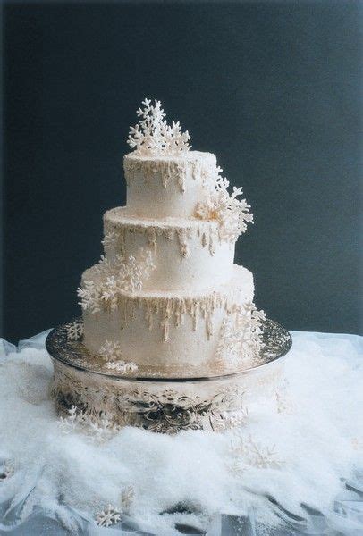 Handmade Snowflake Wedding Cake Incredible Endings Winter Wedding