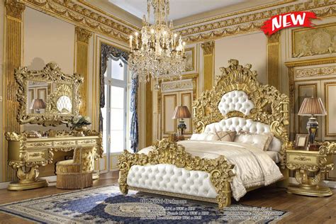 These complete furniture collections include everything you need to outfit the entire bedroom in coordinating style. Baroque Rich Gold CAL King Bedroom Set 3Pcs Carved Wood HD ...