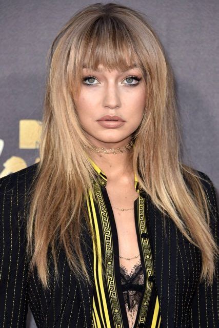 The Truth Behind Gigi Hadids Mtv Movie Awards Fed Carpet Bangs Fringe