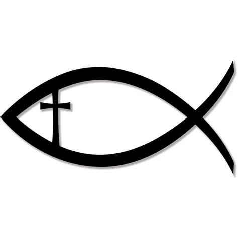 Christian Fish Jesus Christ Cross Faith Religion Bumper Sticker Decal