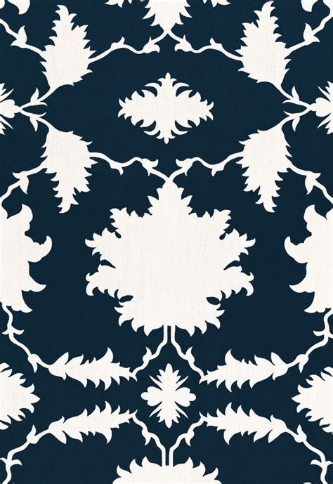 schumacher mary mcdonald garden of persia bleu marine 175033 schumacher fabric navy and white