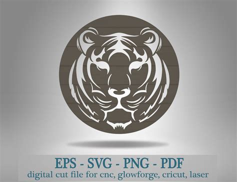 Tiger Svg Tiger Cut File Laser Cut Files Cricut Svg Files Glowforge