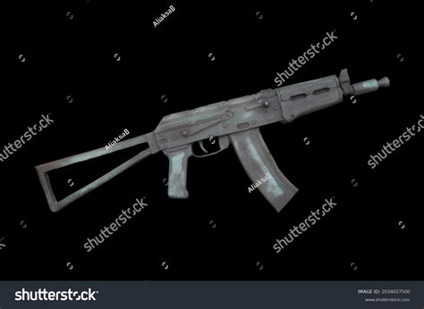 Akmu Kalashnikov Assault Rifle Shortened Version Stock Photo 2034027500