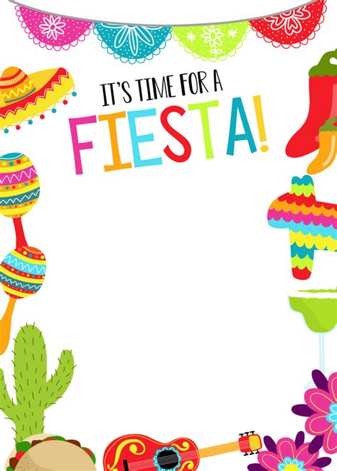 Free Printable Fiesta Party Invitations
