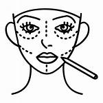 Surgery Plastic Icon Cosmetic Facelift Coloring Icons