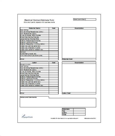 It helps you stay organized and productive in the tasks that you are carrying out. 7+ Contractor Estimate Templates - PDF, DOC | Free ...