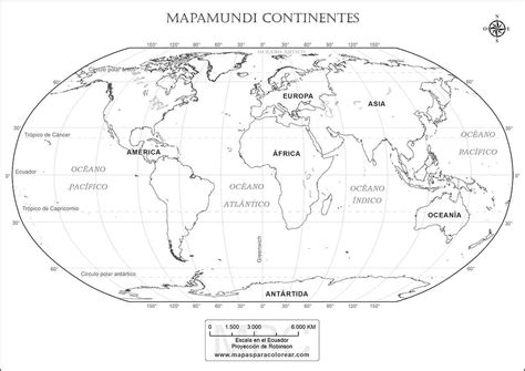 Mapa Del Mundo Con Division