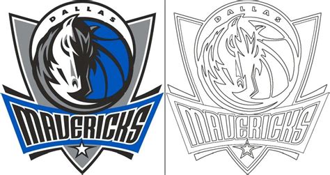 Dallas Mavericks Logo Coloring Pages - Weavingaweb