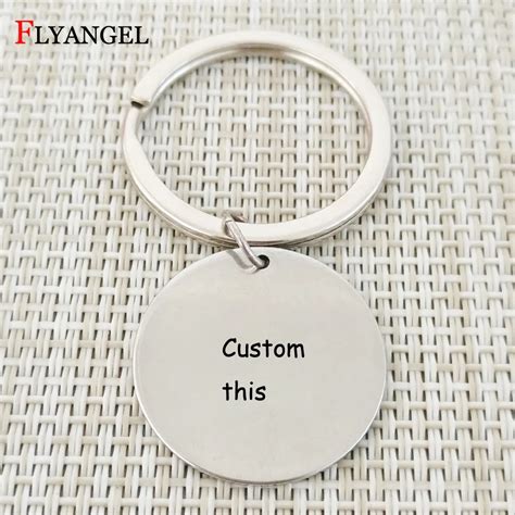 Customized Engraved Keychain Stainless Steel Key Chain Engrave Names