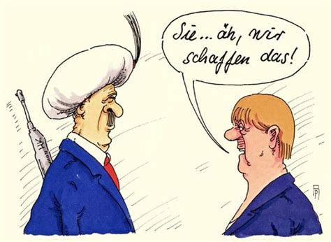 Financial times gazetesi bugünkü sayfasında merkel ve erdoğan'ı konu aldı. schaffen By Andreas Prüstel | Politics Cartoon | TOONPOOL