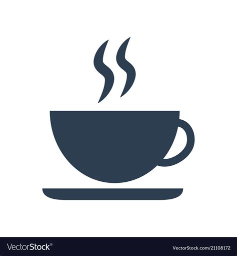 Coffee Cup Icon On White Background Royalty Free Vector