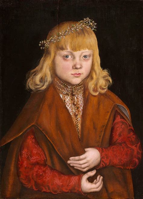 A Prince Of Saxony Portrait By Lucas Cranach The Elder 1472 1553