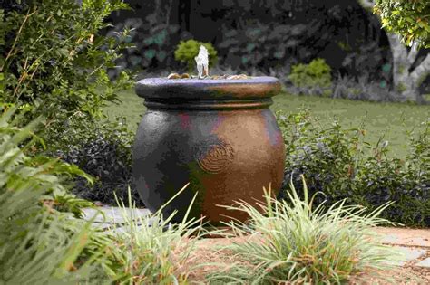 Nothing is more relaxing than the sound of moving water in the garden. Fibreglass Pot Water Features | Riverrock.co.za