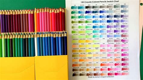 Crayons Artwork 120 Chart Crayola Colored Pencils Stationery Pens