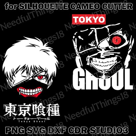 Kaneki Tokyo Ghoul Anime Svg Dxf Silhouette Cutting File Etsy