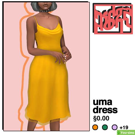Скачать Платье Uma от Ridgeports к Sims 4 You Sims