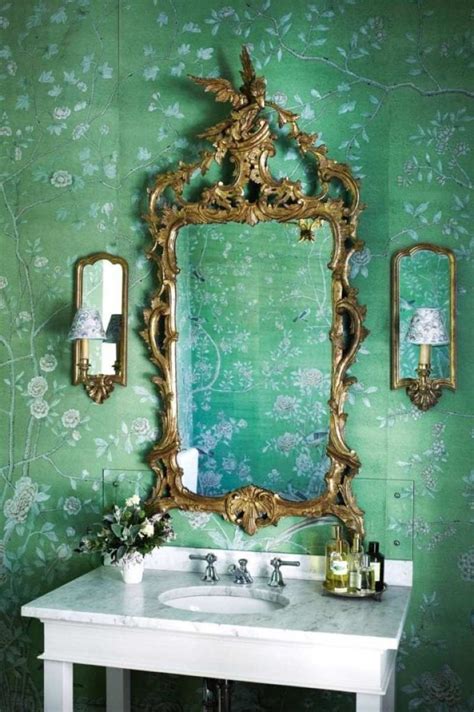 Sample of secret garden wallpaper in dark green to your basket. A Charming Countryside Cottage | Georgian style homes ...