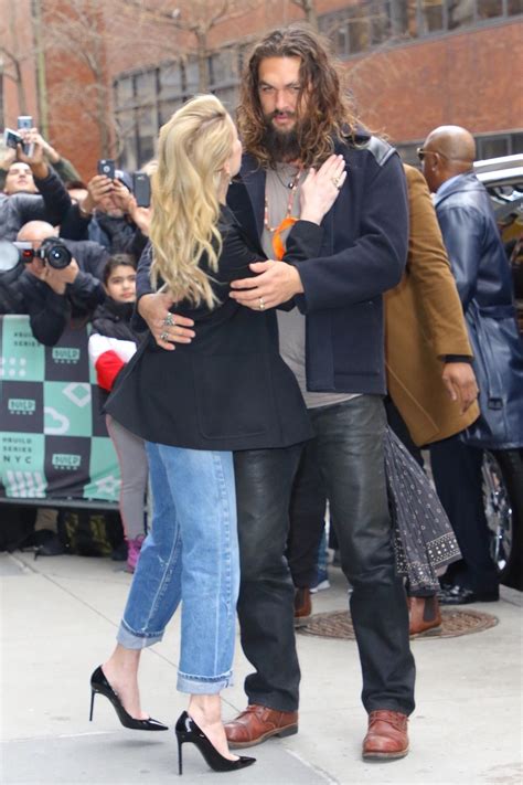 Amber Heard And Jason Momoa Outside The Build Series Studio In New