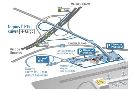 Brussels Airport Parking Map Map Of Brussels Airport Parking Belgium