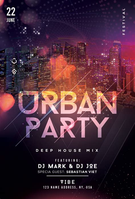 Urban Party Mix Free Psd Flyer Template Stockpsd