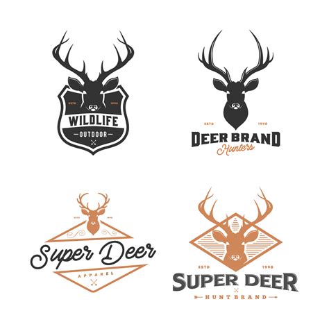 Deer Brand Logo Icon And Vector 13094674 Vector Art At Vecteezy