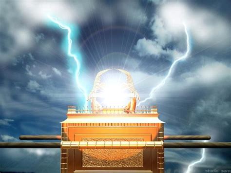 An Image Of A Temple In The Sky With Lightning Coming From Its Roof