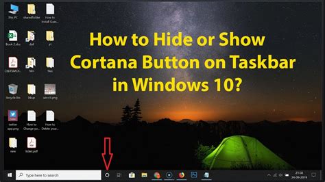 How To Hide Or Show Cortana Button On Taskbar In Windows 10 Youtube