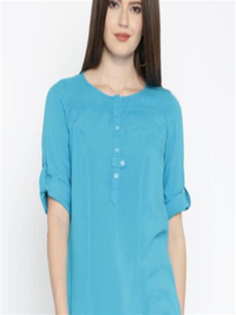 Buy And Blue Tunic Tunics For Women 1674514 Myntra