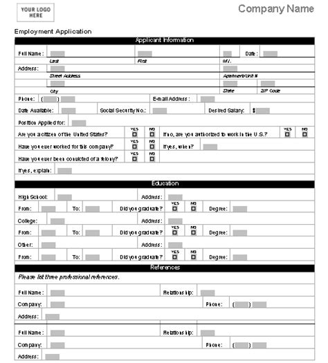 application forms archives word templates