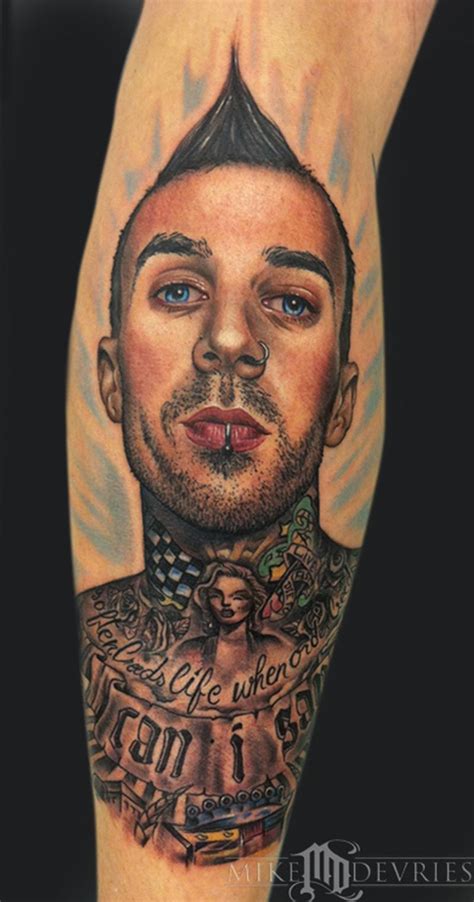 Travis Barker Tattoo By Mike DeVries Tattoos