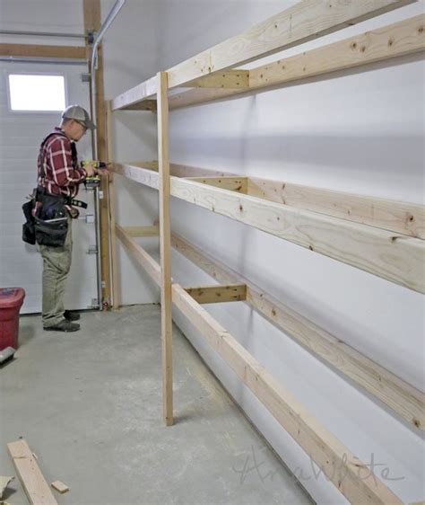 These boards are sturdy, stain well and best of all they are cheap! Easy and Fast DIY Garage or Basement Shelving for Tote ...