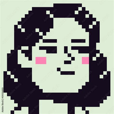 Woman Pixel Art Style Character Avatar Portrait And Profile Picture
