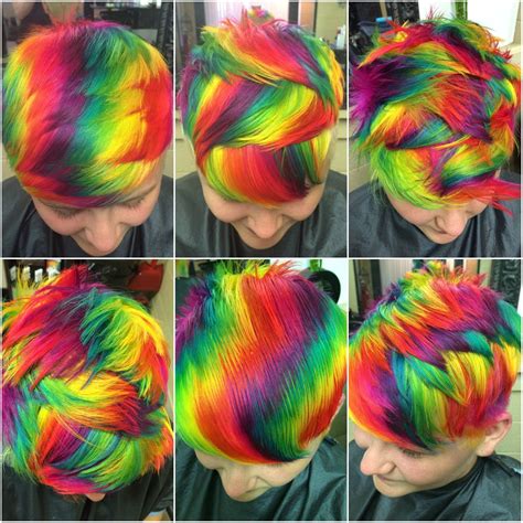 Short Rainbow Hair Rainbow Hair Color