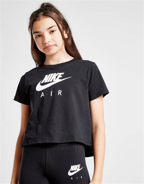 Shop Den Nike Air Girls Crop T Shirt Kinder In Schwarz Jd Sports