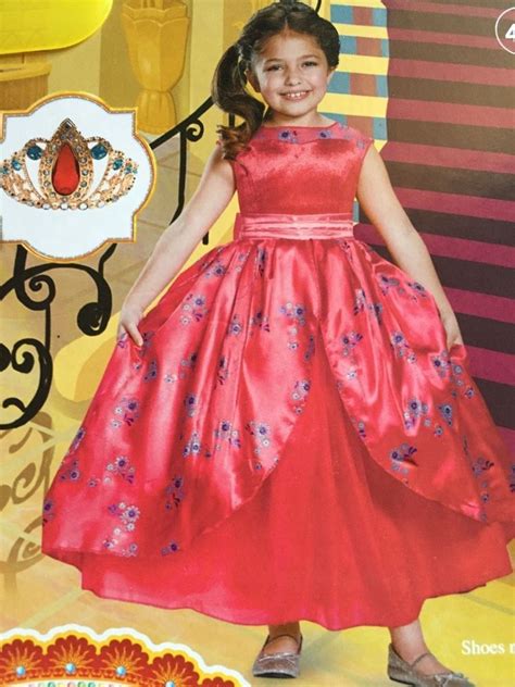 Disney Elena Princess Avalor Deluxe Costume Dress Up Tiara 4 5 6 Small