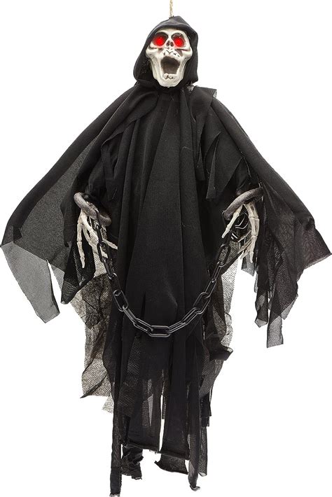 Prextex Skeleton Halloween Decorations Spooky Hanging Grim Reaper