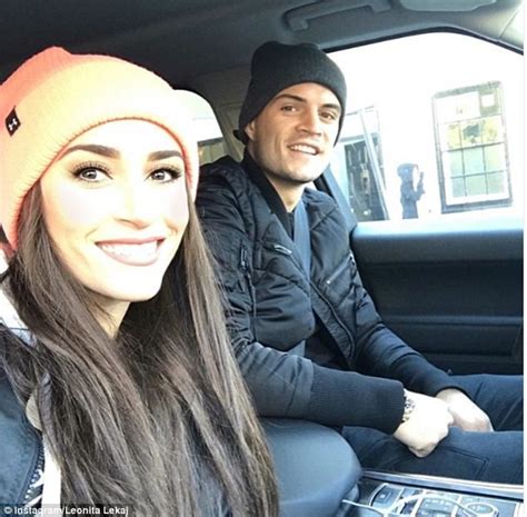 One of my hung guy friends giving my wife a good stretching. Arsenal midfielder Granit Xhaka poses for snap with fiancee Leonita Lekaj