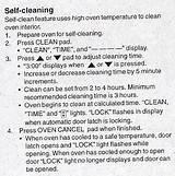 Photos of Frigidaire Self Cleaning Electric Oven Instructions