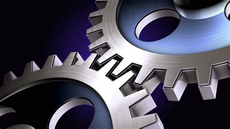 A Concept Graphic Depicting Four Gears Moving Each Other Rendered