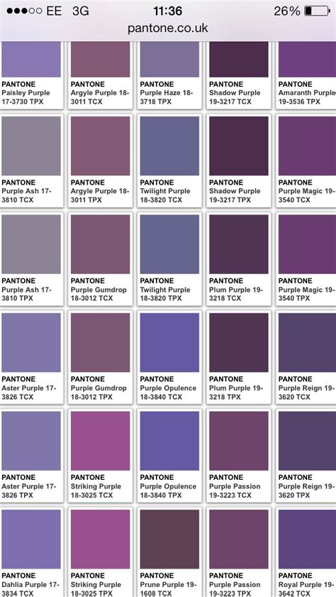 Pantone Purples Shades Of Purple Purple Shades