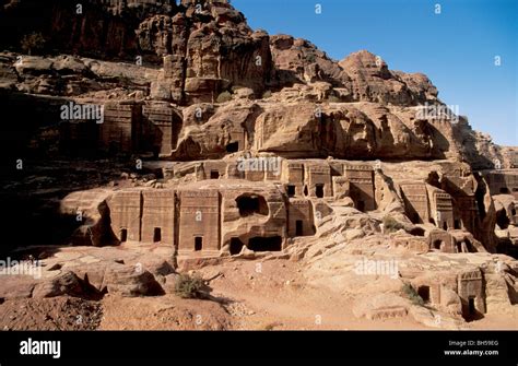 Jordan Petra Nabatean Tombs Stock Photo Alamy